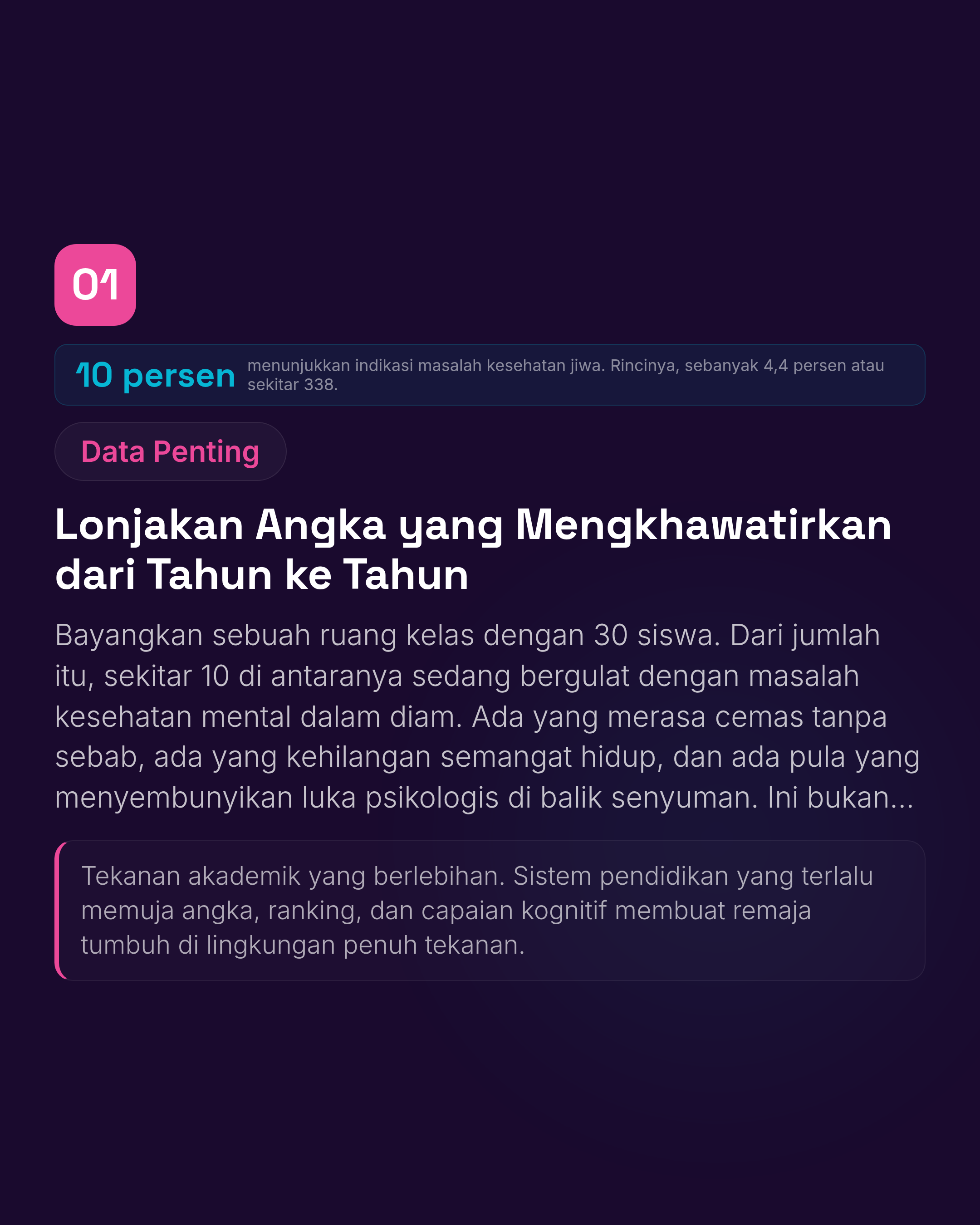 Kesehatan Mental Remaja Indonesia: 1 dari 3 Anak Tidak Baik-Baik Saja
