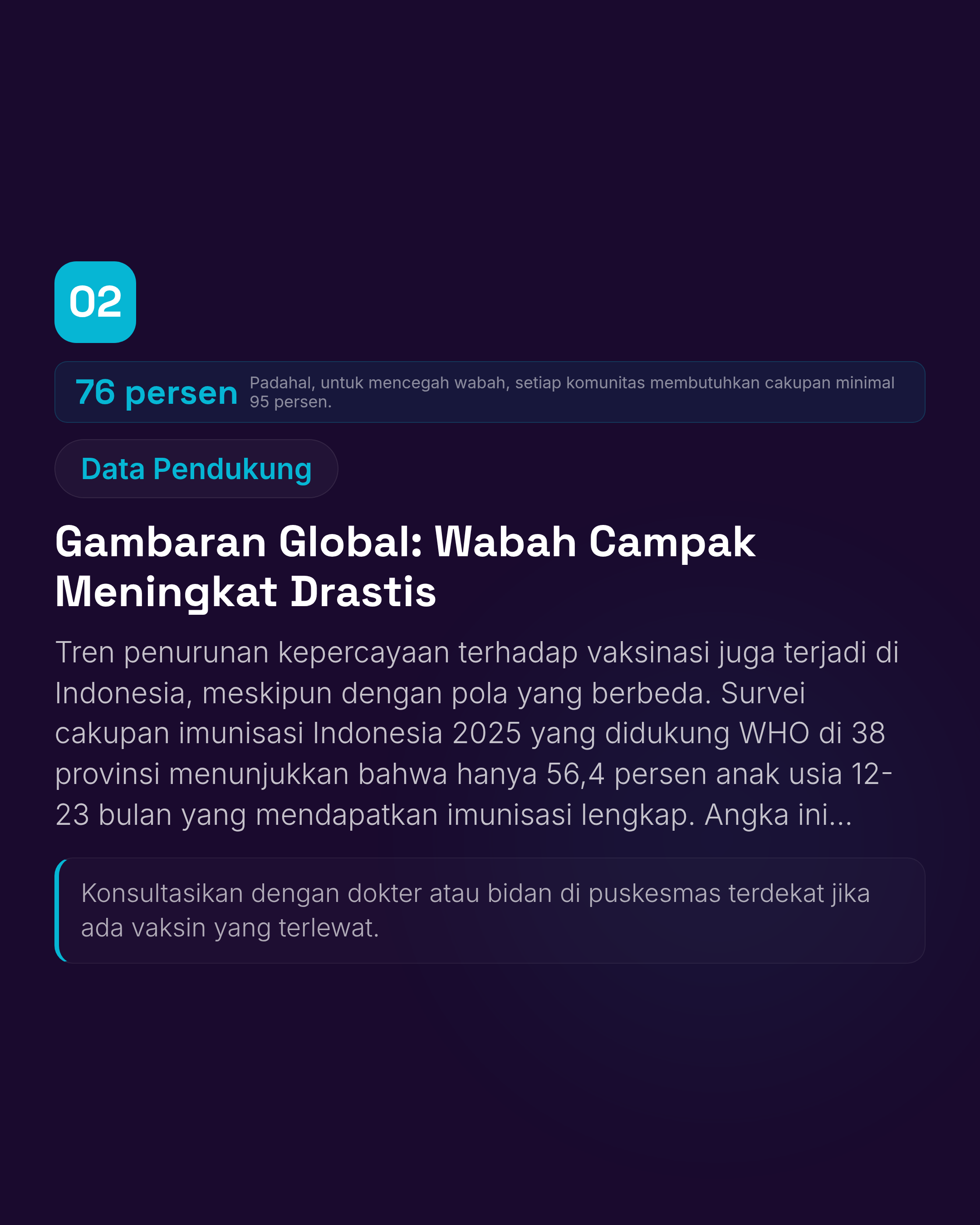 Vaksinasi Anak Menurun di 5 Jenis Vaksin, Ancaman Wabah Campak Meningkat Global