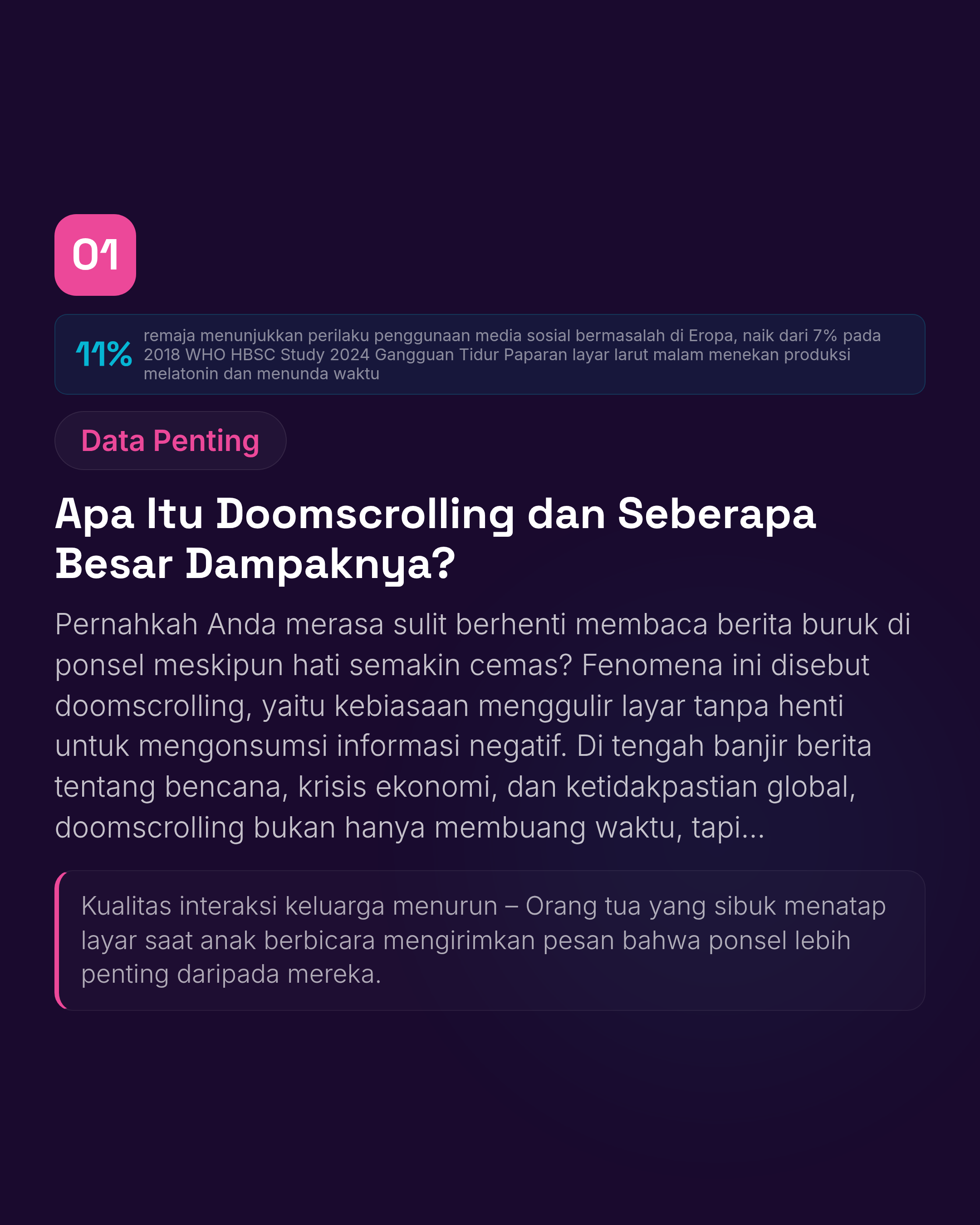 Doomscrolling Mengganggu Kesehatan Mental Keluarga dan Cara Keluar dari Kebiasaan Ini